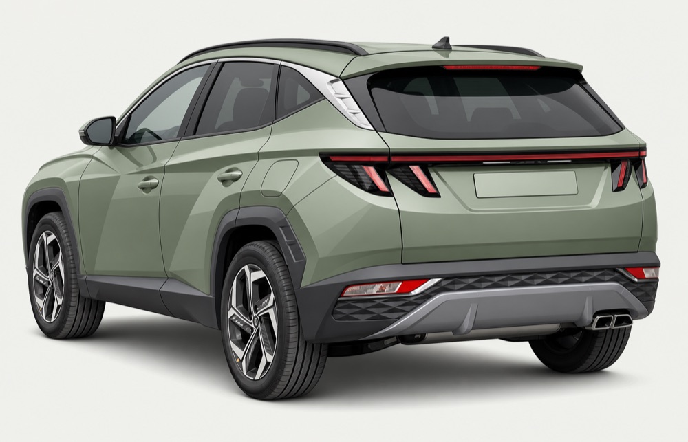Illustratie van de Hyundai Tucson Hybrid