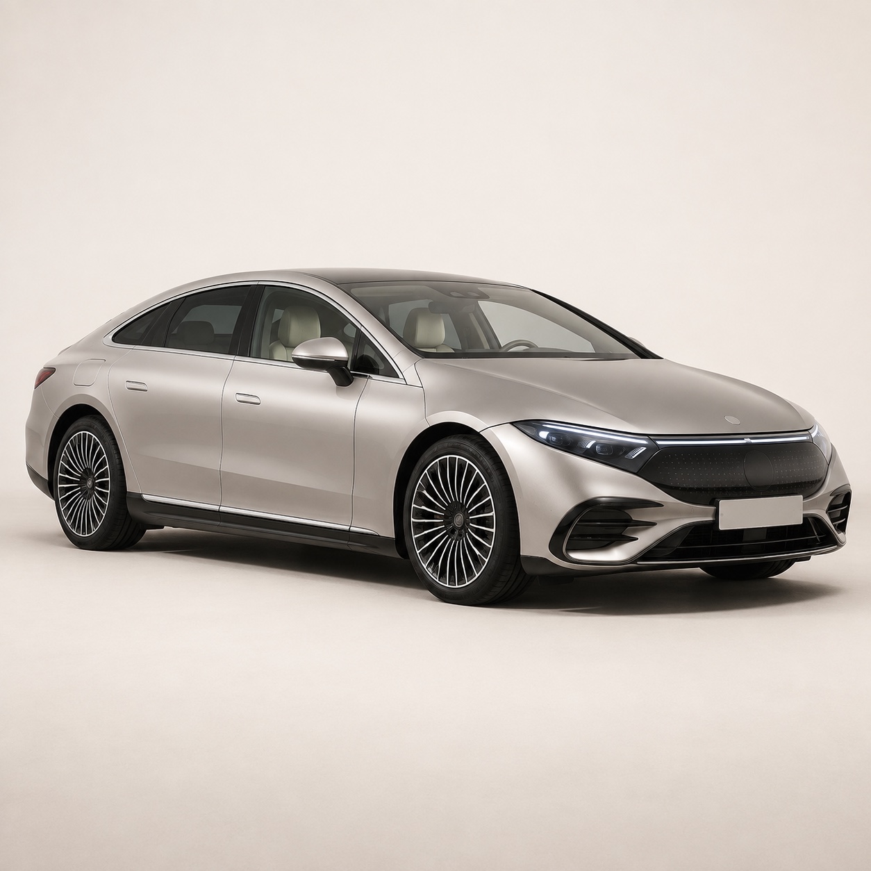 Illustratie van de Mercedes-Benz EQS Limousine