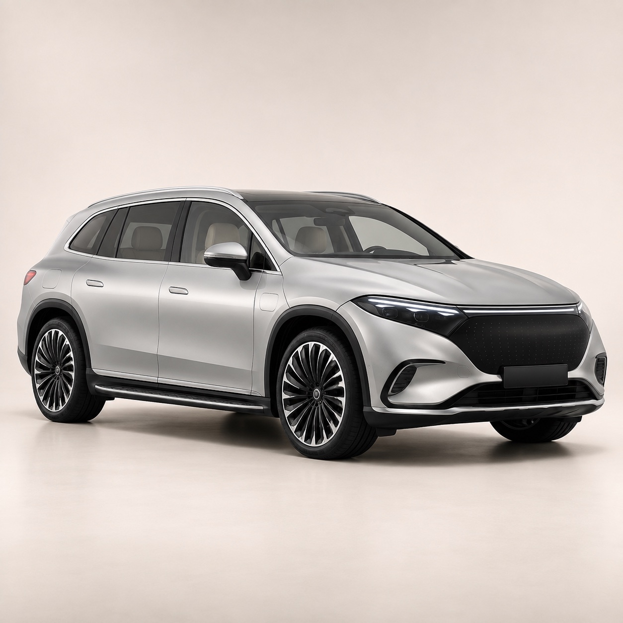 Illustratie van de Mercedes-Benz EQS SUV