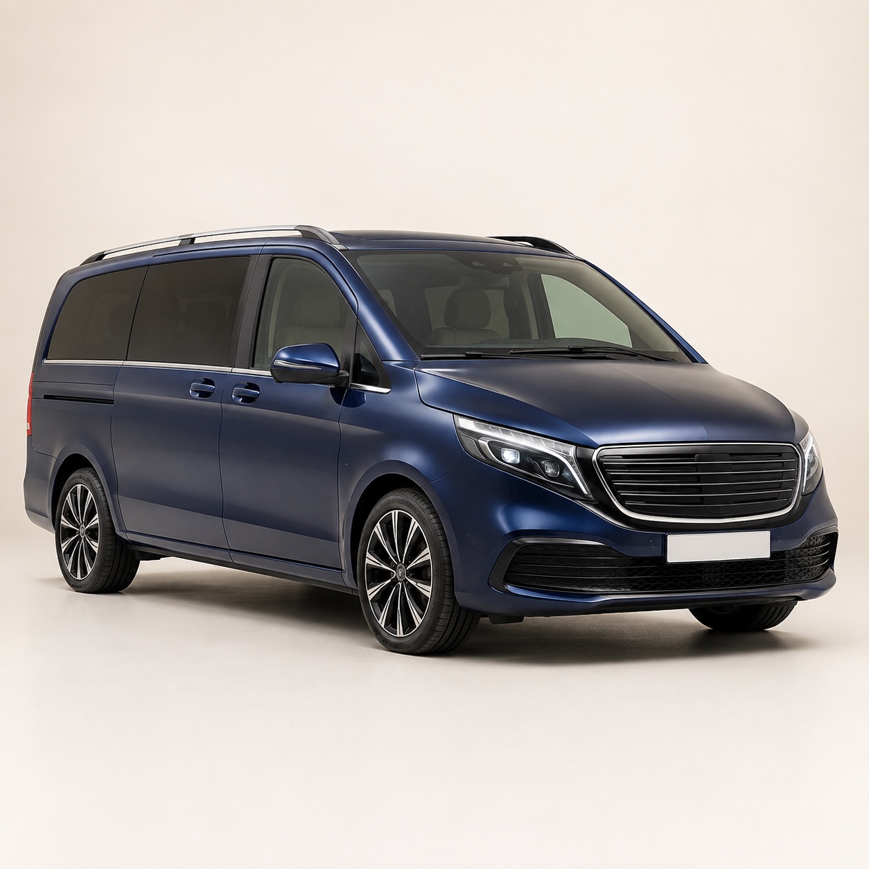 Illustratie van de Mercedes-Benz EQV