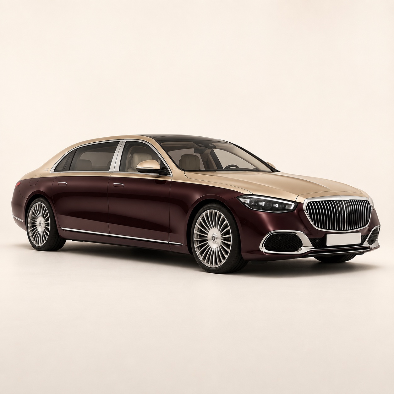 Illustratie van de Mercedes-Maybach S-Klasse