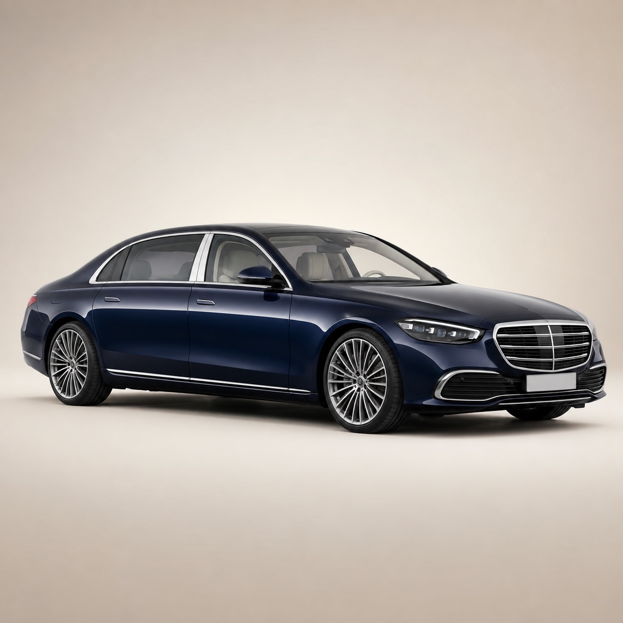 Illustratie van de Mercedes-Benz S-Klasse Lang