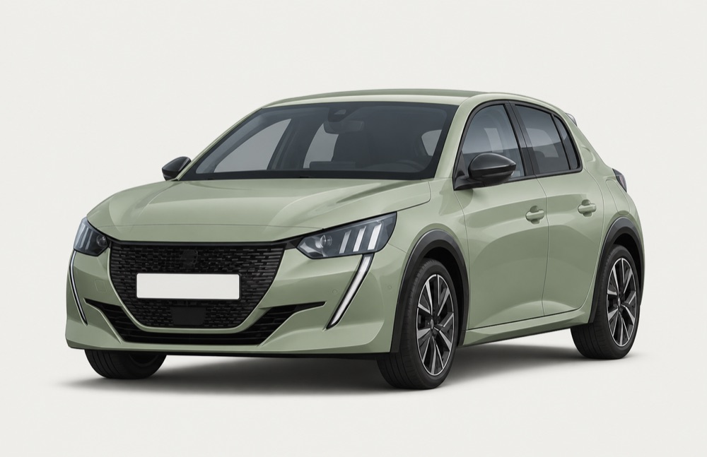 Illustratie van de Peugeot 208
