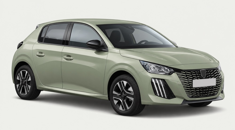 Illustratie van de Peugeot E-208