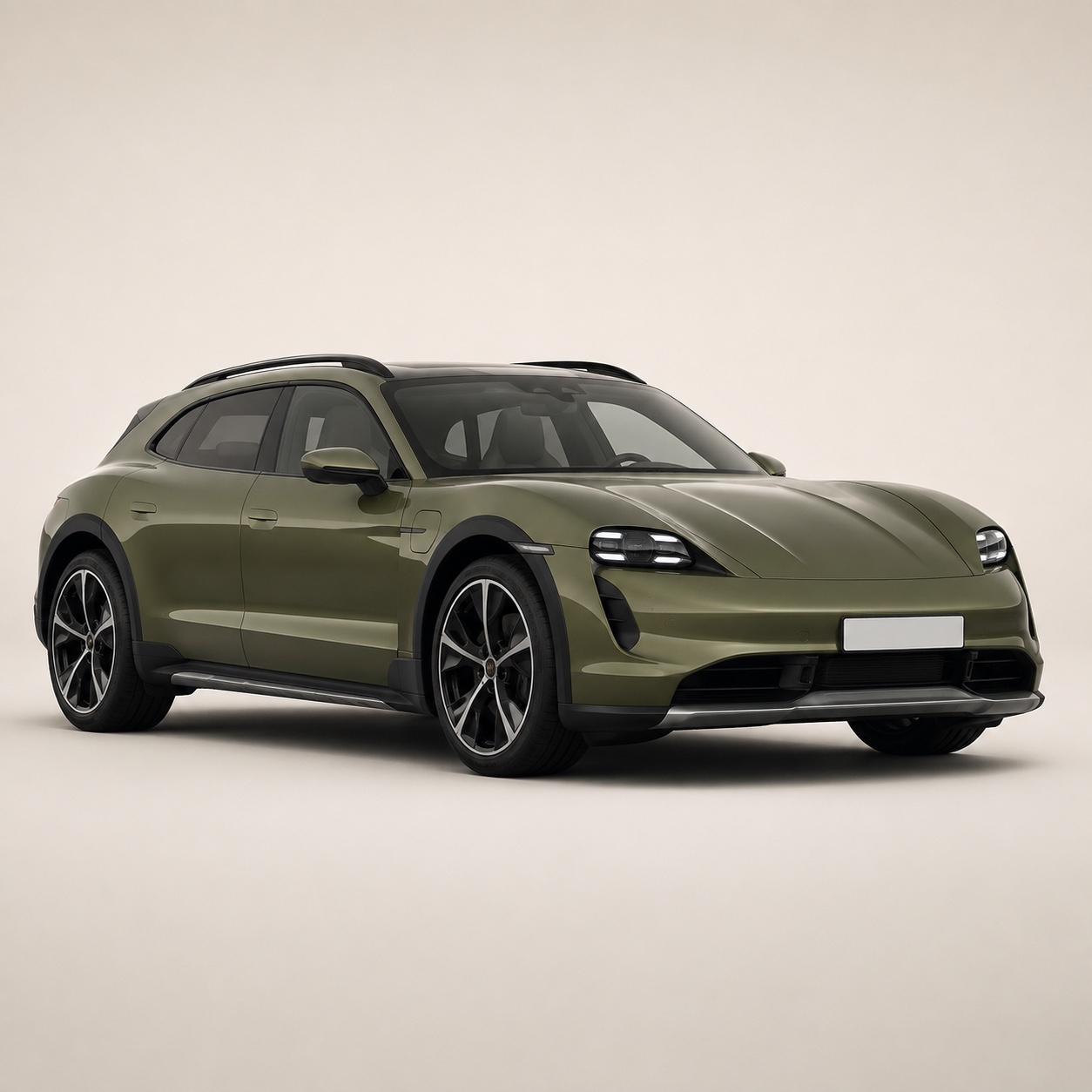 Illustratie van de Porsche Taycan Cross Turismo