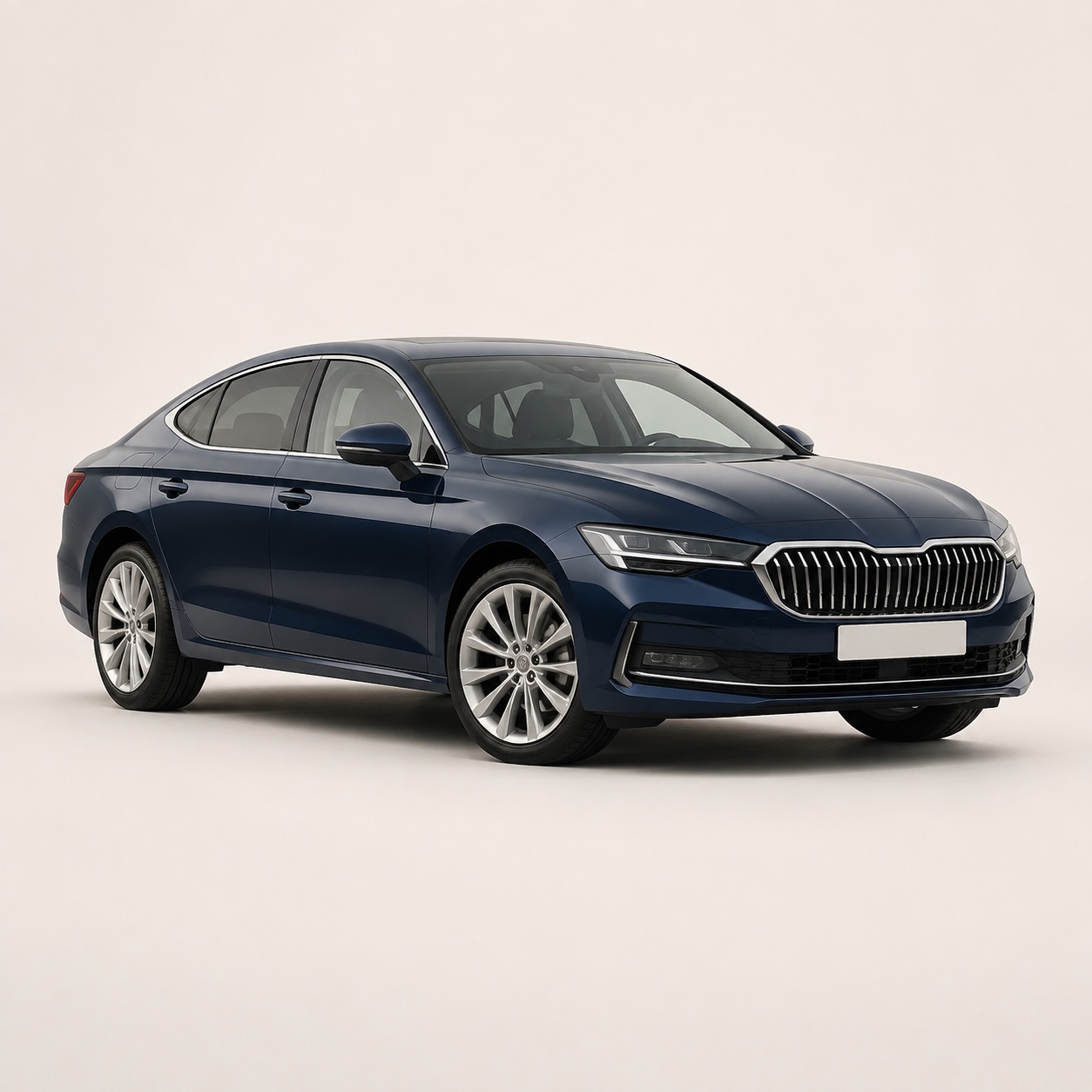 Illustratie van de Škoda Superb