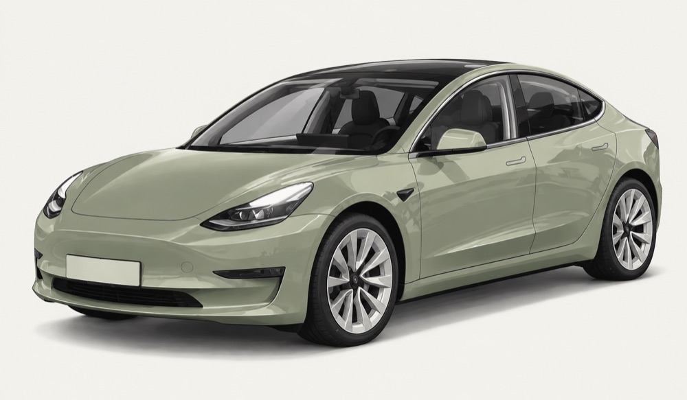 Illustratie van de Tesla Model 3